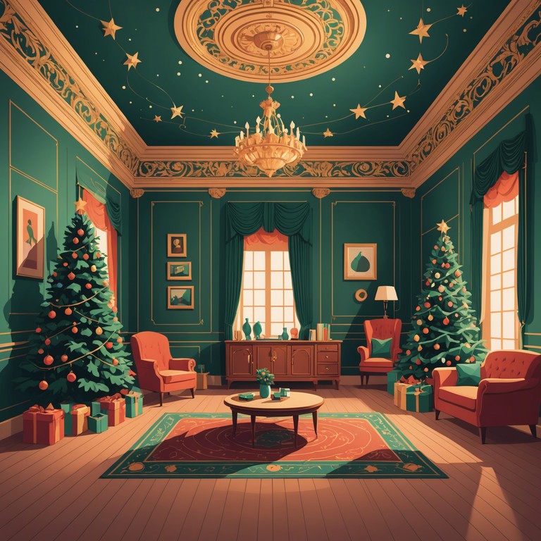 A sophisticated instrumental track featuring a lively orchestra setting the mood for an elegant winter holiday evening. The music captures the pure essence of winter magic with a contemporary classical approach, making it perfect for playing during a family dinner or a quiet evening by the fireplace.