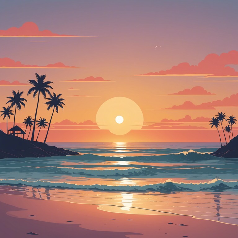 A vivid and immersive bossa nova track that evokes the serene atmosphere of a sunset on a tropical beach. The melody flows smoothly, inducing a sense of peace and joy, perfect for relaxation or leisure. It's like a gentle evening breeze caressed by the rhythmic waves of the ocean.