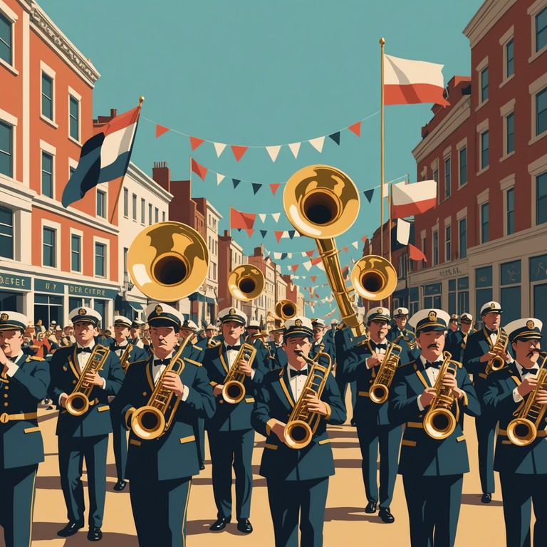 An instrumental track designed to evoke the sense of pride and honor found in military marches. Featuring a bold brass section and powerful percussion, this composition carries a triumphant and motivating tone, ideal for scenes of victory and determination in any military or historical context.