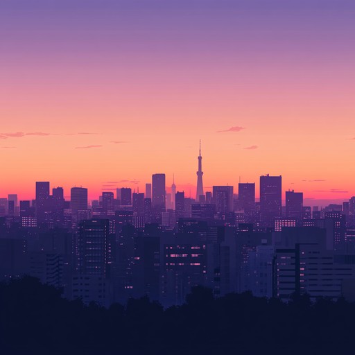 Transport yourself to a tokyo rooftop as the sun sets, the sky painted with strokes of pink and orange. This serenade combines the modern pulse of the city with timeless tranquility, capturing the heart of japan’s mesmerizing contrast between old and new.