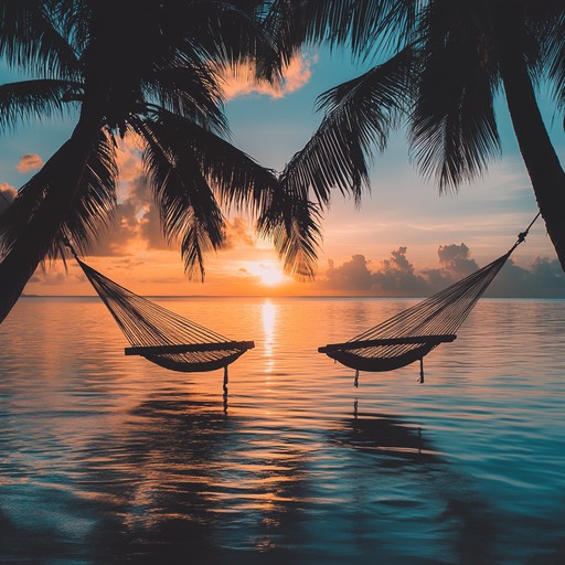 A lively composition filled with joyful marimba patterns, smooth electronic warmth, and calming waves, transporting listeners to a picturesque tropical paradise, ideal for unwinding and feeling the laid back island spirit