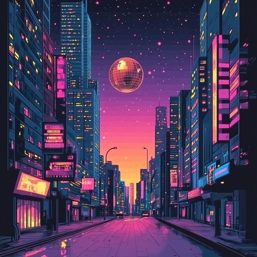 An instrumental track blending smooth disco beats with funky basslines, creating a laid back yet energetic atmosphere perfect for cruising through the city at night.