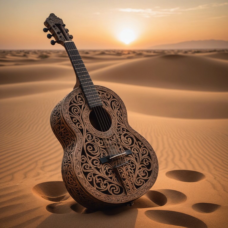 Dive deeper into a sonic exploration of the desert's heart where every strum of the oud brings alive legends whispered by the wind. This piece delves into the soul of the wandering minstrels of the arabian lands, telling tales that resonate with the mystery and awe of the endless sands.