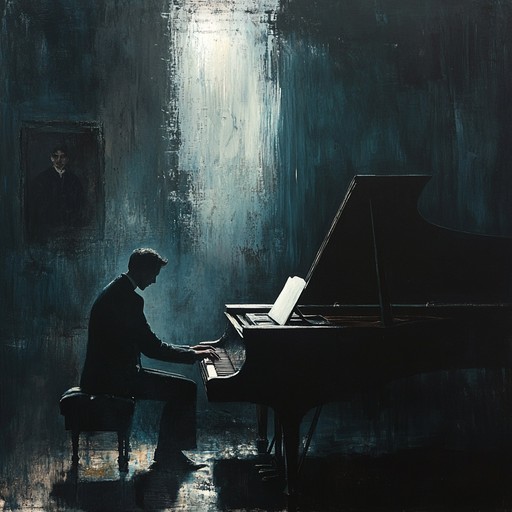 An instrumental blending soulful jazz and cabaret influences, capturing the melancholy and intimacy of solitary moments in the quiet hours, expressed through expressive piano melodies