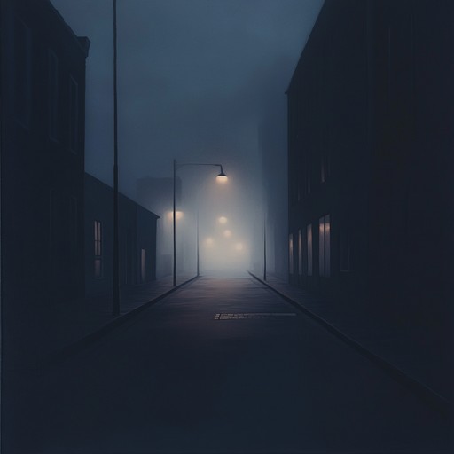 A haunting lofi instrumental that captures the essence of wandering alone through a silent, misty city at night, with distant echoes and subtle, eerie melodies that evoke feelings of solitude and mystery.