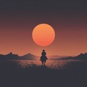 an instrumental depicting a lone rider's journey through desert.