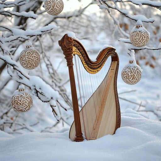 An instrumental piece that highlights the beauty of the celtic harp in a minimalist setting, evoking feelings of warmth and tranquility during festive times.