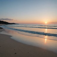 gentle guitars over soft ocean waves