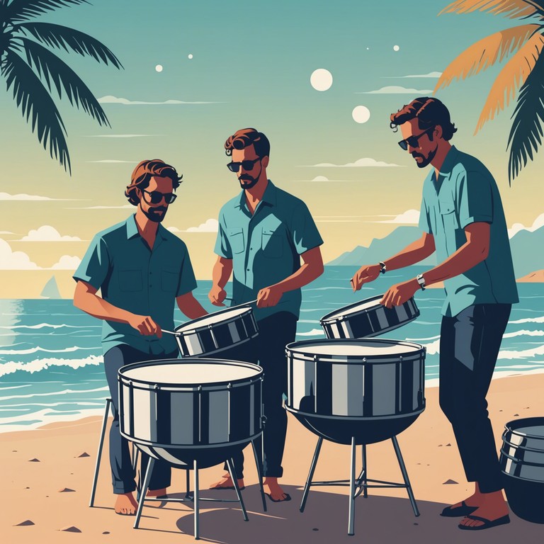 Invoking the elation of a caribbean beach festival with dynamic steel drum melodies and infectious dance beats.