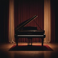 elegant piano tunes echo theatre vibes.