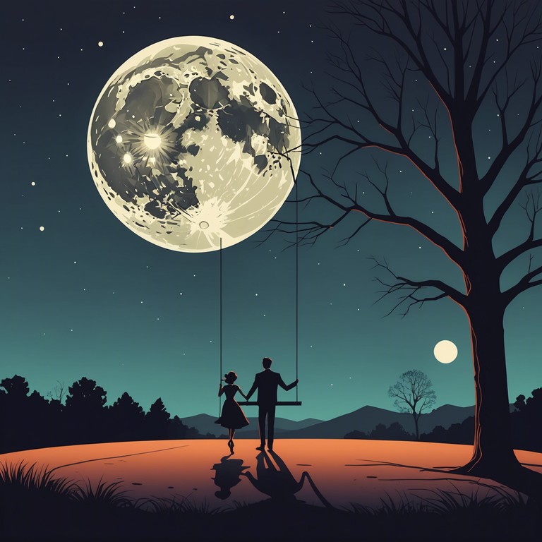 Imagine a swing dance held under the eerie glow of a full moon, where each note and chord brings a shiver of mystery and unease. This swing inspired track combines traditional elements with unsettling harmonies, creating a danceable yet creepy atmosphere. The swinging rhythm is undercut by a sense of suspense, fitting for a paranormal themed event or a chilling night of dance.