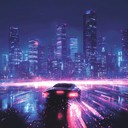 a fast paced, glittering track evoking a thrilling cityscape chase