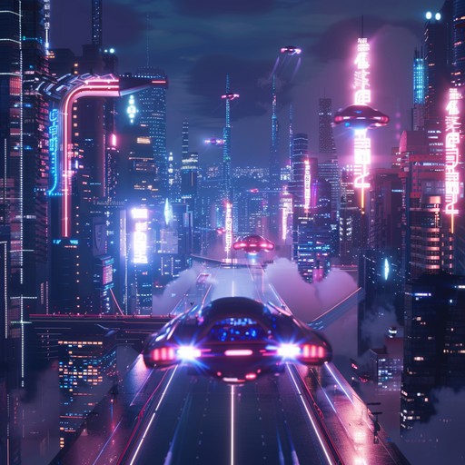 Feel a sense of nostalgic futurism as harmonizing synth tones weave a hypnotic tapestry that evokes the glowing neon horizons of a cyberpunk metropolis. This instrumental track invites you to lose yourself in its lush soundscapes and euphoric beats.