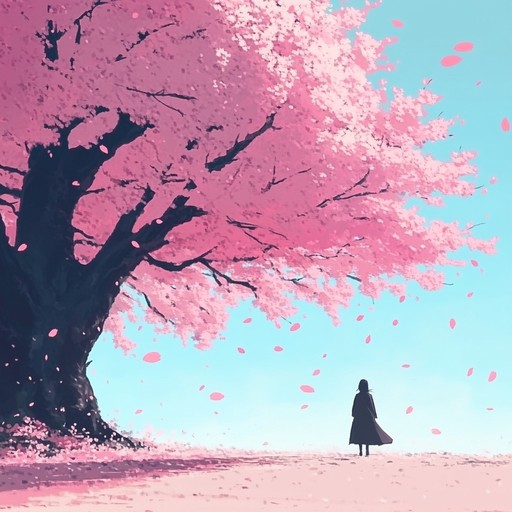 A hauntingly beautiful instrumental that echoes emotions of forgotten times, inspired by the serene fall of sakura petals in classic anime scenes