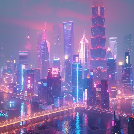 Feel the pulsating rhythms of a lively synthwave journey through a neon drenched urban landscape. The melody sparkles with 80s nostalgia, blending catchy bass lines and shimmering synths to encapsulate the vibrant energy of a city that never sleeps.