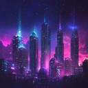 a hopeful cyberpunk journey through neon lit digital landscapes.