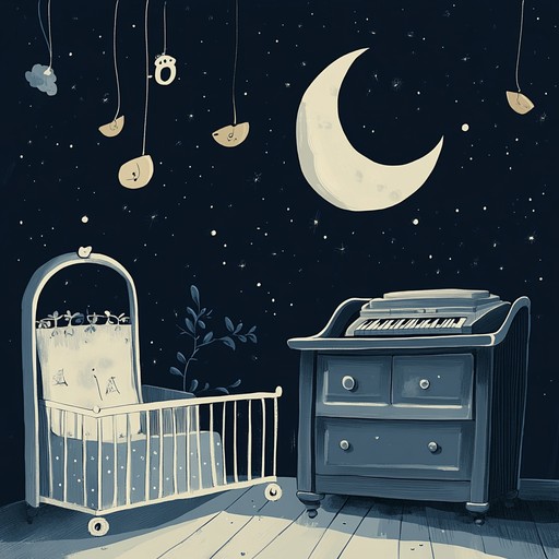 A soothing instrumental bedtime tune, softly playing from a music box, imbued with gentle notes of melancholy. Designed to evoke wistful, comforting memories, it cradles the listener in a sensation of tender melancholy, reminiscent of peaceful twilight and distant dreams