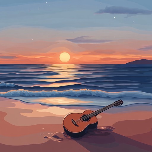 An instrumental track blending smooth latin rhythms with mellow jazz harmonies, creating a peaceful atmosphere reminiscent of a tranquil evening by the sea.