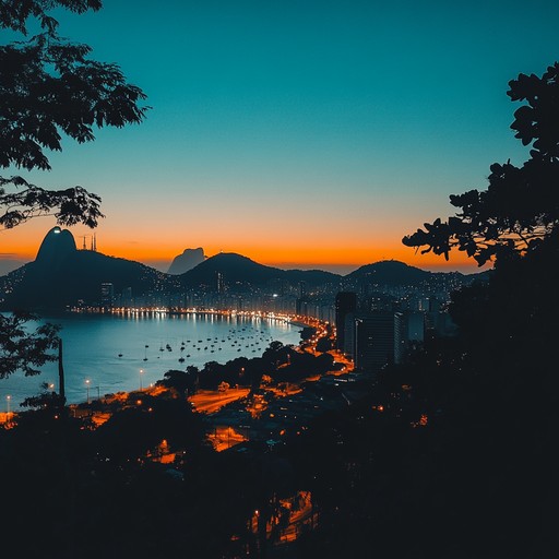 An instrumental bossa nova piece highlighting a tranquil brazilian sunset. The acoustic guitar, combined with gentle rhythms, immerses the listener in the scenic beauty of rio, evoking feelings of freedom and calmness.