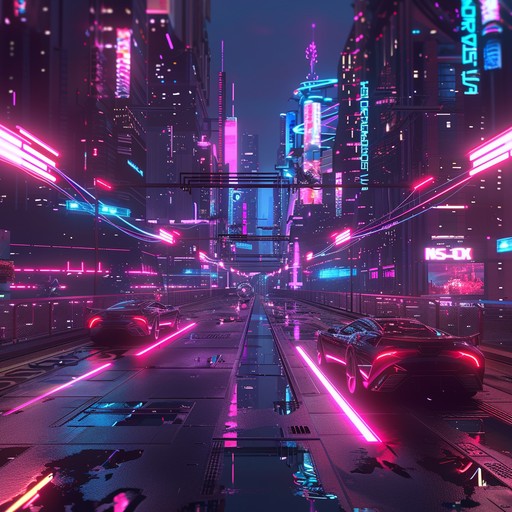 This track marries the silky swagger of late 80s new jack swing with lush, futuristic soundscapes. Imagine funky basslines layered with shimmering synths and robotic vocal samples, all underpinned by tight, rhythmic drum patterns. Designed to transport listeners to a vibrant cityscape of neon lights and digital dreams, the composition seamlessly fuses nostalgic charm with modern electronic elements.