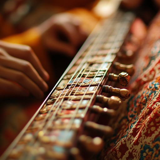 Experience a dynamic fusion of eastern and western rhythms, creating a mesmerizing and sensual soundscape. The sitar leads with its enchanting melodies, supported by western percussive elements, inviting listeners into a world of passion and mystery along the silk road.