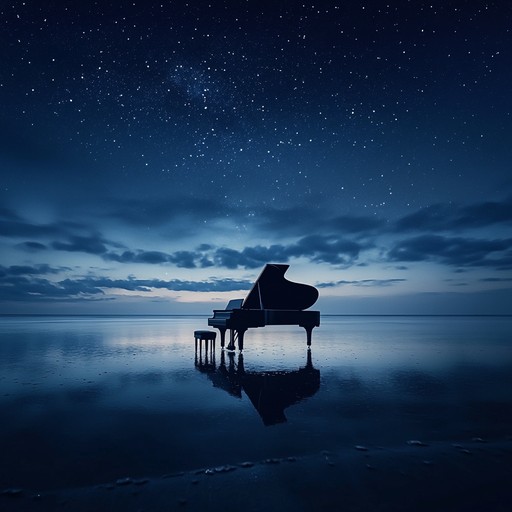 A soulful instrumental piece featuring piano melodies that drift through vast cosmic spaces, blending classical piano with ambient synths to evoke feelings of solitude and wonder among the stars.