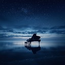 haunting piano floats among stars, touching distant cosmic shores.