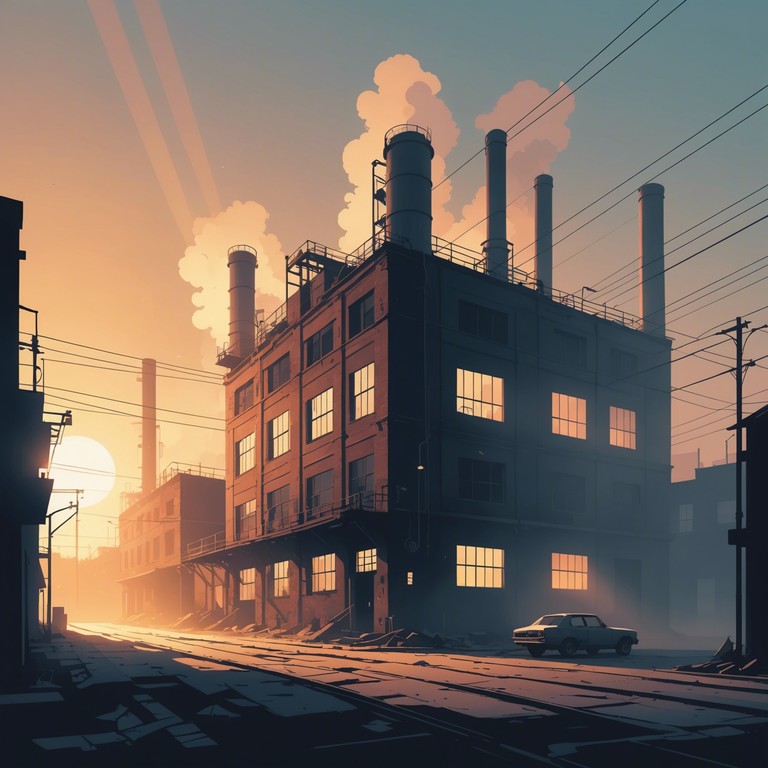 Imagine an old, abandoned industrial complex at night, faint glimmers of light occasionally flashing through broken windows. The setting perfectly echoes the haunting, brooding tones of the music, creating an atmospheric synergy that immerses the listener in a world of solemn shadows and echoes.