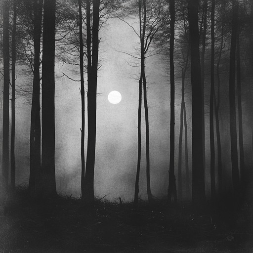 A sinister mix of haunting chants, eerie melodies, and thunderous beats. The music evokes spooky, unsettling feelings and creates a nightmarish atmosphere with dark ambient elements.