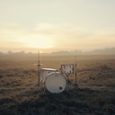 military drums build over silent landscapes