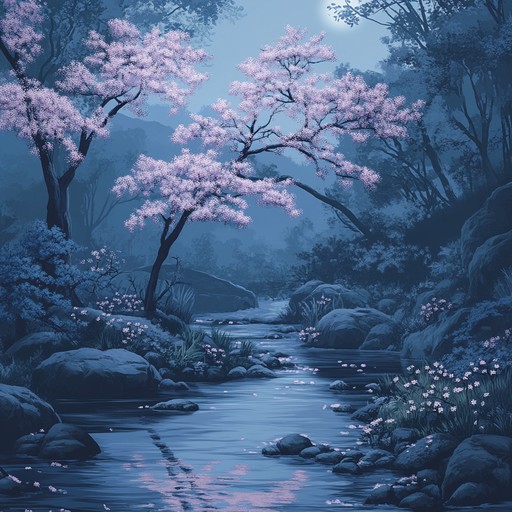 A calming instrumental featuring the shakuhachi flute and ambient textures, transporting listeners to a tranquil japanese garden in springtime.