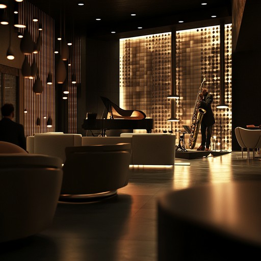 Step into an elegant lounge filled with music that highlights both achievement and leisure. A rich blend of jazz fusion creates an environment where the triumph of the day is celebrated with each smooth, melodic note, inviting relaxation in an atmosphere of luxurious comfort and satisfaction.