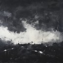 soldiers march under stormy skies