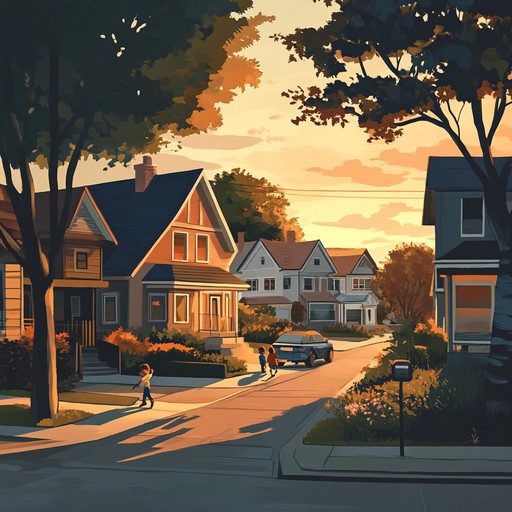 This instrumental piece captures the essence of a sunny suburban day, bringing a sense of nostalgia and warmth through the lens of new wave. With its bright melodies and rhythmic synths, the track evokes memories of simpler times, childhood moments, and the comforting feel of home. Perfect for creating a heartwarming atmosphere that takes you back to the golden days of the 80s.
