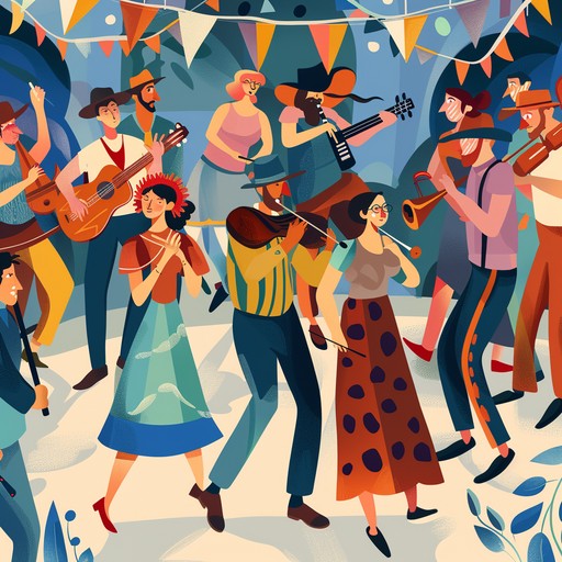 A high energy klezmer piece where the playful violin and accordion weave mischievous melodies, driving the listener to dance with joy. The lively rhythm section ensures constant movement and smiles, recreating the warmth and fun of a yiddish folk celebration.