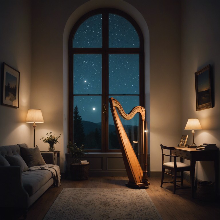 Imagine a bedroom with the soft glow of moonlight streaming through the window, and a gentle melody playing that purely captures the essence of peace and stillness. This alternative title and description emphasize even more the tranquil mood, suitable for relaxation or gentle introspection.