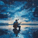 soft guitar melody embraces the forest night