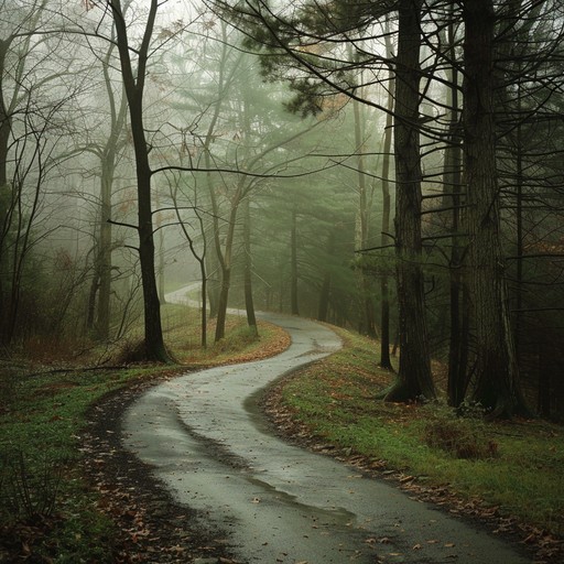 A gentle folk rock instrumental highlighted by acoustic guitar, subtle percussions, and string backdrops. The track invokes a sense of longing and melancholy, exploring themes of homecoming and lost connections. With a peaceful yet somber tone, it resonates deeply with listeners, reminiscent of quiet moments spent in contemplation among towering pines.