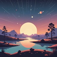 drift away on soft cosmic waves.