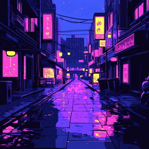 An electrifying musical journey that embodies the dynamic buzz and glowing neon lights of an urban nightlife setting