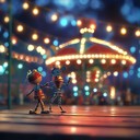 lively tune blending mechanical beats with carnival vibes