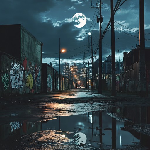 This track paints a haunting picture of an urban jungle at night, filled with dark synths and metallic sounds. The music captures the lurking danger and suspense, transporting listeners to the eerie heart of the city.
