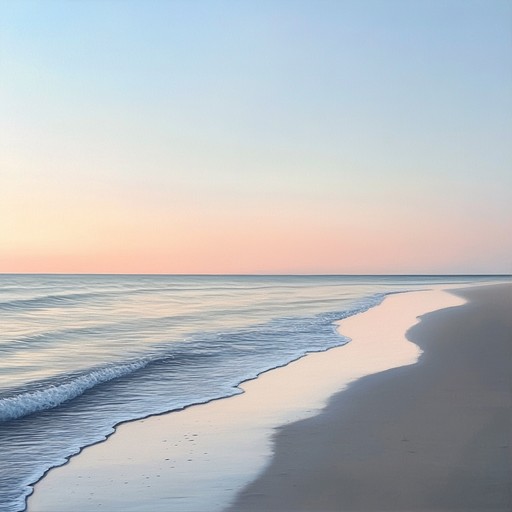 Experience a soothing soundscape designed to replicate a peaceful evening by the sea, enhanced by mellow chords and soft rhythmic pulses.