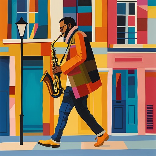 An energetic track combining the improvisational elements of jazz with the rhythmic intensity of modern urban street beats. This fusion creates a powerful and upbeat atmosphere, ideal for capturing confident and forward moving moods.