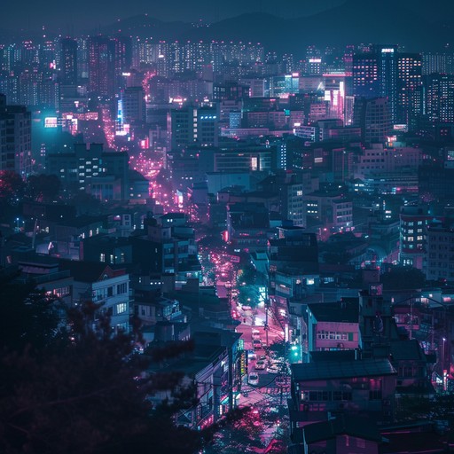 This track captures the vibrant energy and neon glow of a night out in seoul, blending traditional korean instruments with modern kpop sounds to create a dynamic, upbeat atmosphere.