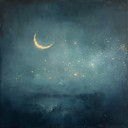 calming gentle melody under a serene moonlit sky
