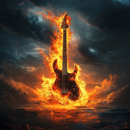 A powerful instrumental heavy metal song featuring aggressive guitar riffs, pounding drums, and roaring basslines to create an energetic and intense atmosphere.