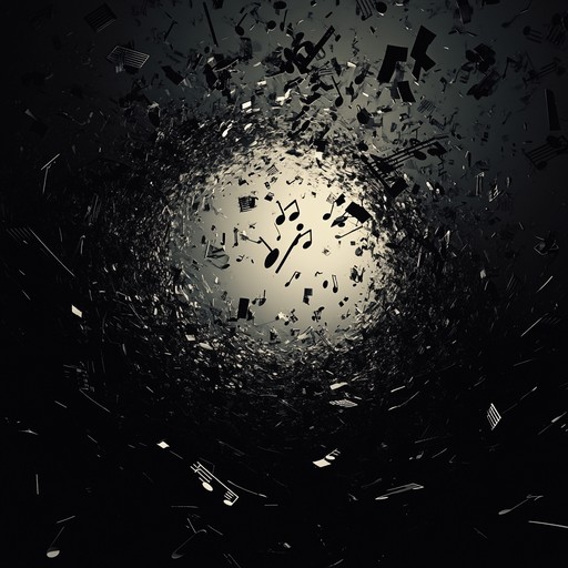 An orchestral piece that captures the essence of chaos through dissonant strings, erratic percussion, and haunting melodies, immersing the listener in a turbulent cinematic experience