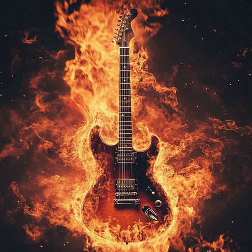 Blistering guitar solos and powerful drumbeats fuel a metal anthem, embodying the essence of raw rebellion and unbridled defiance.