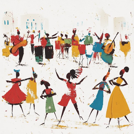 Infused with rhythmic percussion and lively brass sections, this vibrant instrumental captures the joyous atmosphere of a carnival celebration. Perfect for evoking scenes of streets filled with dancing and festive energy, it makes listeners feel part of the exuberant revelry.